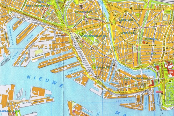 Kaart Rotterdam-West, 1979