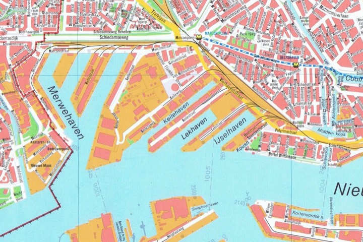 Kaart Vierhavengebied eo, 1993